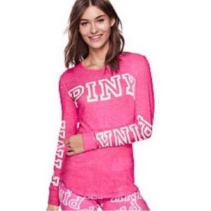 Vs Pink Cozy Jersey Sleep Shirt Top Pajama XS